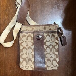 Coach Brown and Tan Crossbody Bag